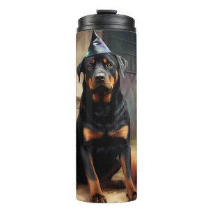 Rottweiler Pumpkins Halloween Beängstigend Thermosbecher