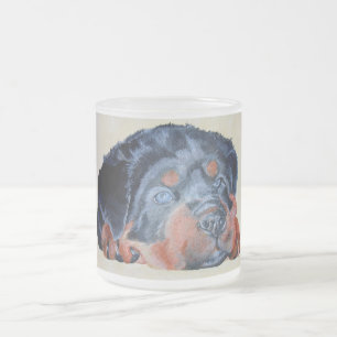 Rottweiler Puppy Artistic Pet Portrait Mattglastasse