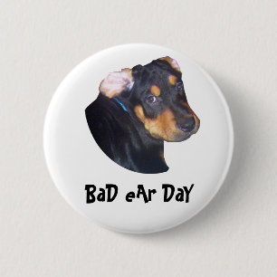 Rottweiler Puppy, BaD Ar DaY Button