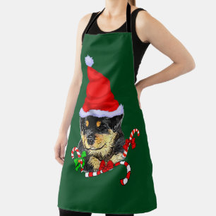 Rottweiler Puppy Christmas Schürze
