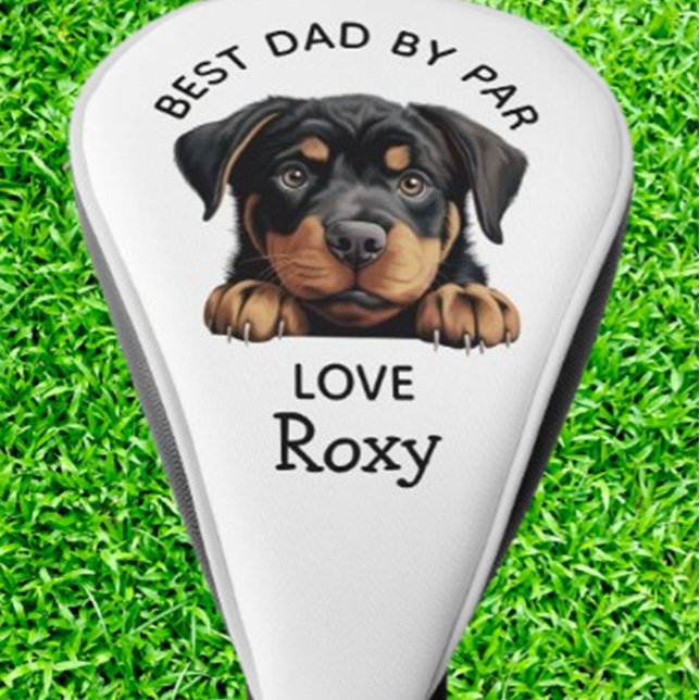   Rottweiler Puppy Customize  Golf Headcover (Protect your clubs with a personalized Rottweiler puppy golf head cover.  )