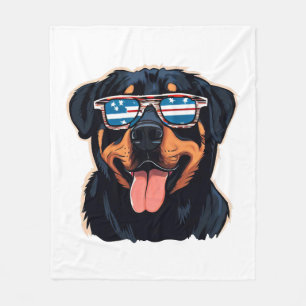 Rottweiler Puppy Fleecedecke