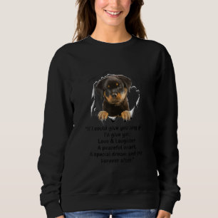 Rottweiler Puppy If I Could Give You Any Funny Gif Sweatshirt
