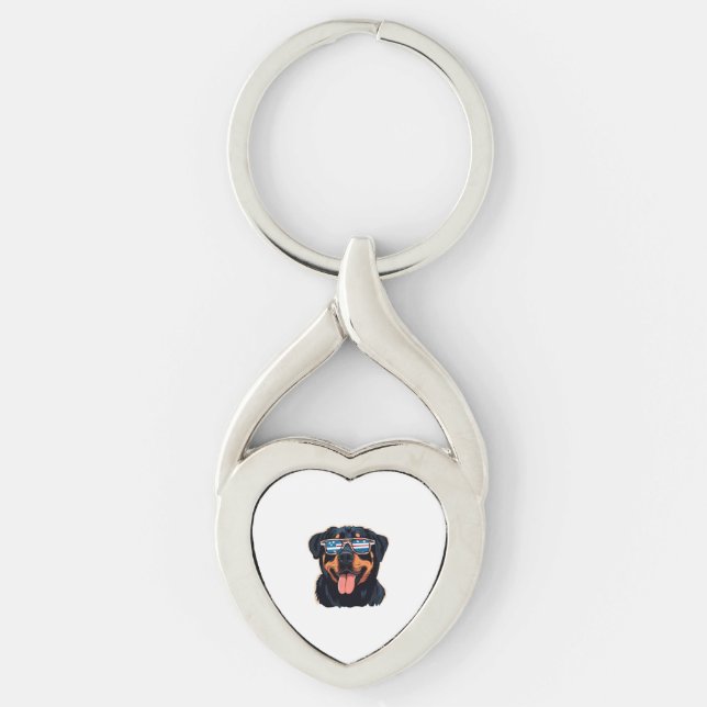 Rottweiler Puppy Schlüsselanhänger (Vorderseite)