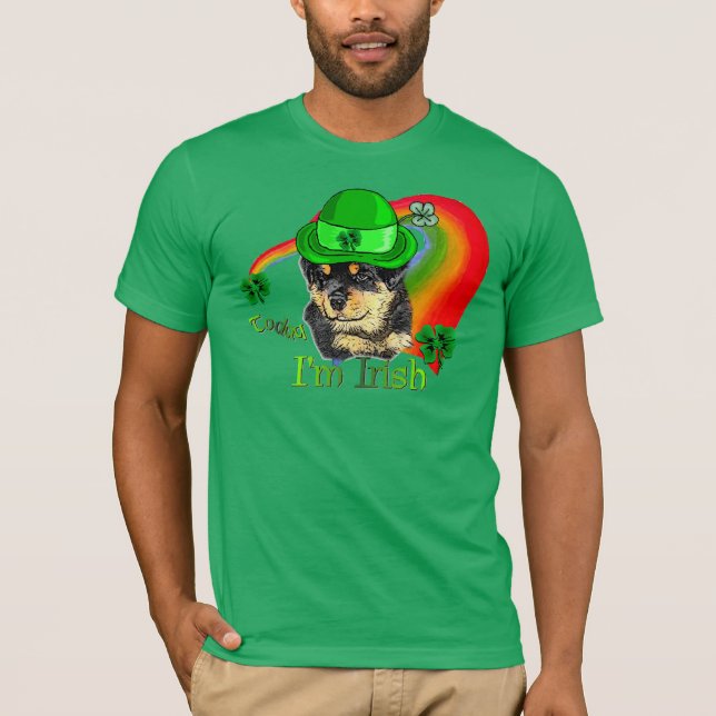 Rottweiler Puppy St Pattys T-Shirt (Vorderseite)