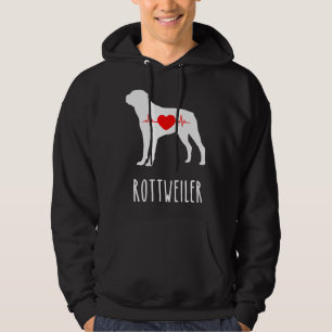 Rottweiler Rasse Hunde Obere Mama zeigt Hoodie