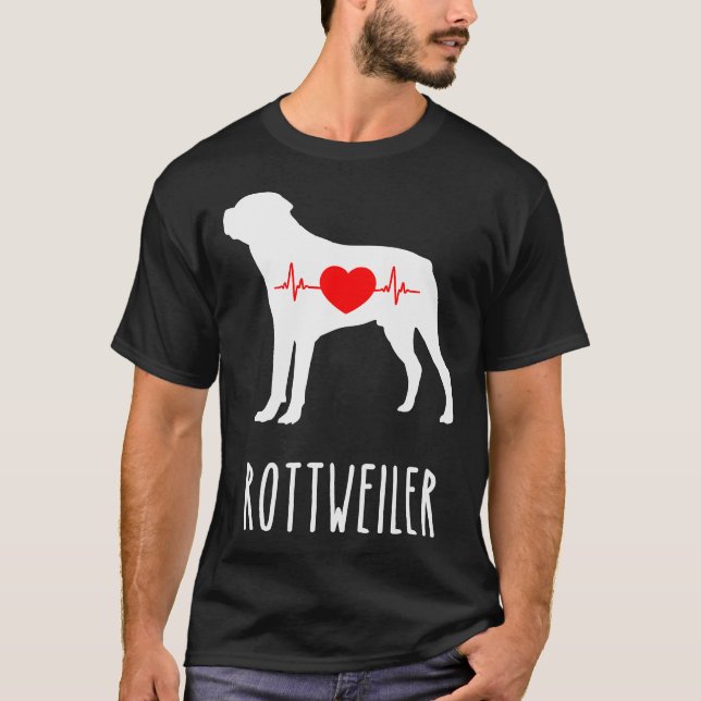 Rottweiler Rasse Hunde Obere Mama zeigt T-Shirt (Vorderseite)