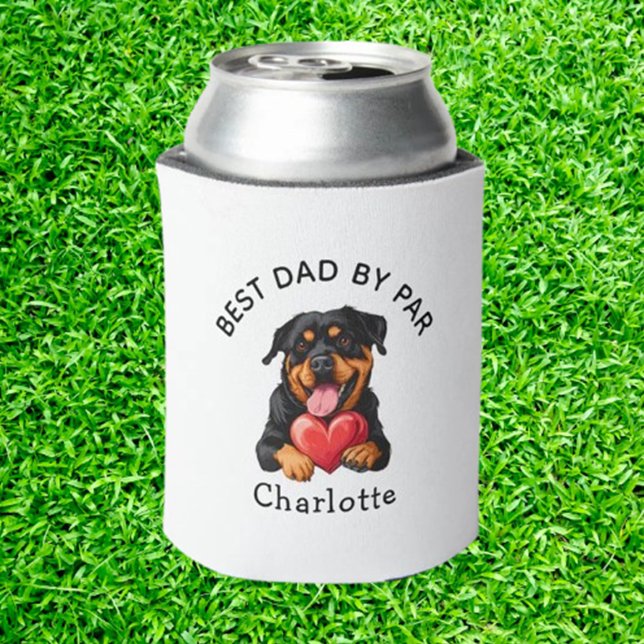 Rottweiler Red Heart Gift  Dosenkühler (Delight Rottweiler lovers with heartfelt golf gifts that celebrate their favorite breed)