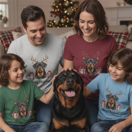 Rottweiler Reindeer T-Shirt