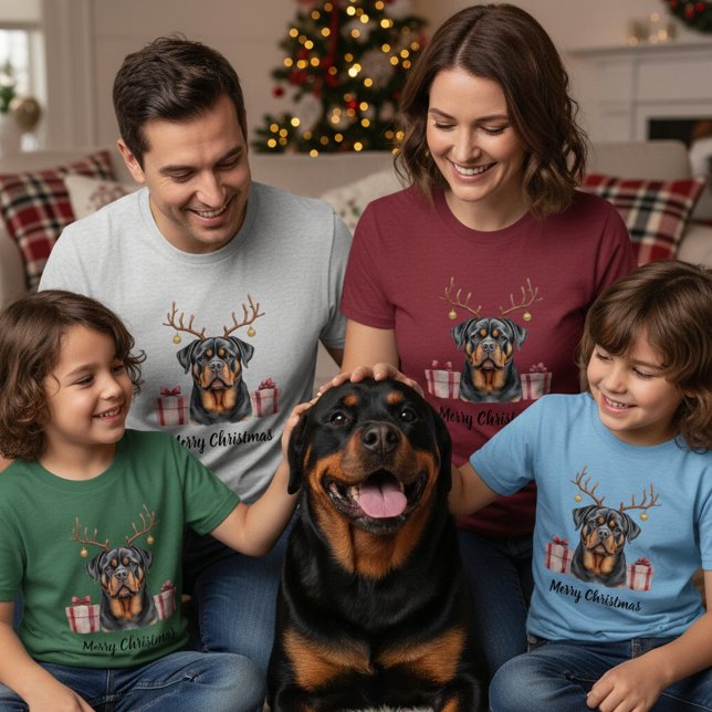 Rottweiler Rentier T-Shirt (Von Creator hochgeladen)