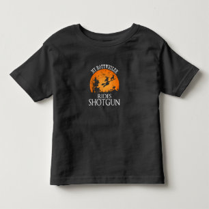 Rottweiler Rides Shotgun Dog Lover Halloween-Party Kleinkind T-shirt