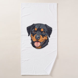 Rottweiler Romp Von Welpen zu Paw-some Partners Badehandtuch
