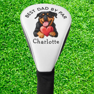 Rottweiler-Rot-Herz-Geschenk  Golf Headcover