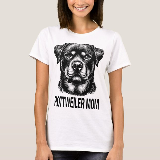 Rottweiler - Rotti- Rottweiler Mom T-Shirt (Vorderseite)