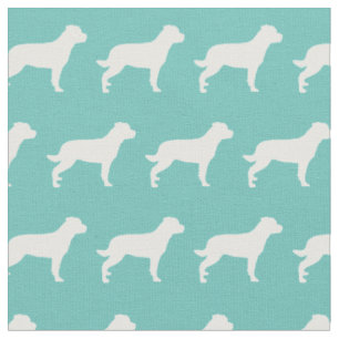 Rottweiler Rottie Dog Silhouette Haustier Aquamari Stoff