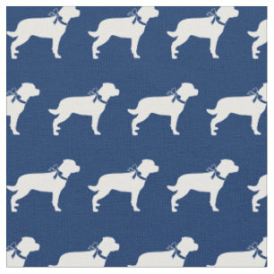 Rottweiler Rottie Hund Silhouette Haustier Navybla Stoff