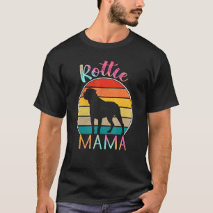 Rottweiler Rottie Mama Vintage Retro-Sonnen T-Shirt