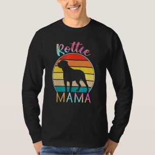 Rottweiler Rottie Mama Vintage Retro-Sonnen T-Shirt