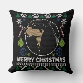Rottweiler Rottie Merry Christmas Ugly Sweater Kissen