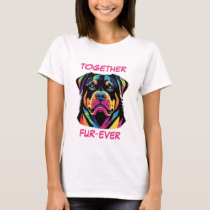 Rottweiler Rottie Pastel Abstrakter Hund Kunst T-Shirt