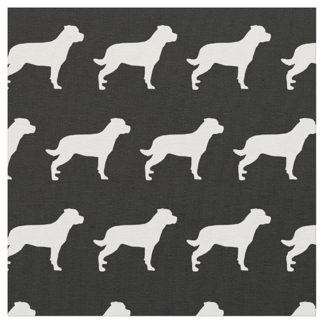 Rottweiler Rottie Silhouette Stoff (Nahaufnahme)