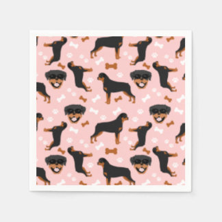 Rottweiler Rotties Dog Pattern Napkins Serviette