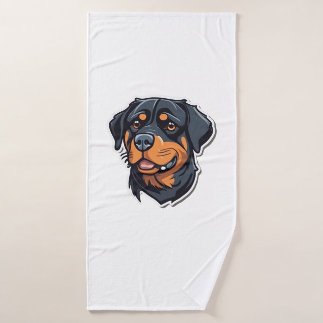 Rottweiler Royalty Pawsiely Adorable Rottie Cha Badehandtuch (Badehandtuch)