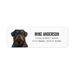 Rottweiler Rücksendeadressen-Aufkleber
