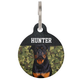 Rottweiler Rugged Camouflage Name Cool Hunde Tier  Haustiermarke