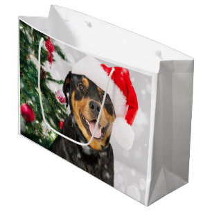 Rottweiler Santa Große Geschenktüte