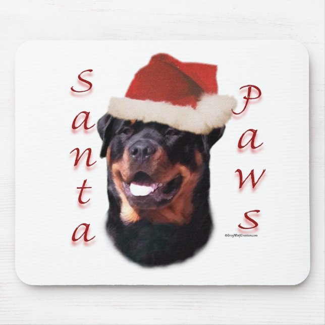 Rottweiler Santa Paws Mousepad (Vorne)