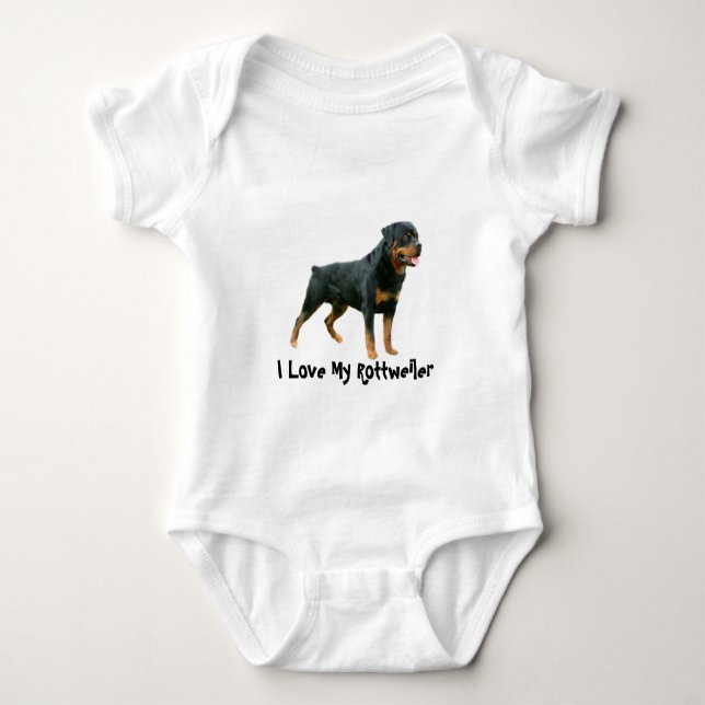 Rottweiler Säuglings-Strampler Baby Strampler (Vorderseite)
