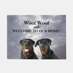 Rottweiler Schuss-Willkommens-Fußmatte Fußmatte