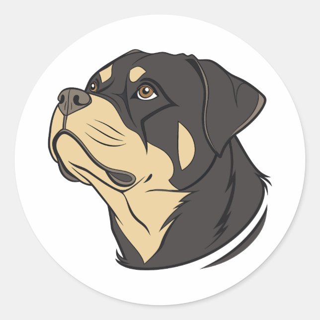 Rottweiler Side Profile Sticker – Calm & Bold (Vorderseite)