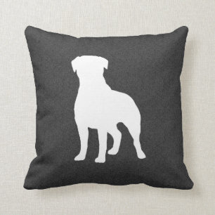 Rottweiler-Silhouette Kissen