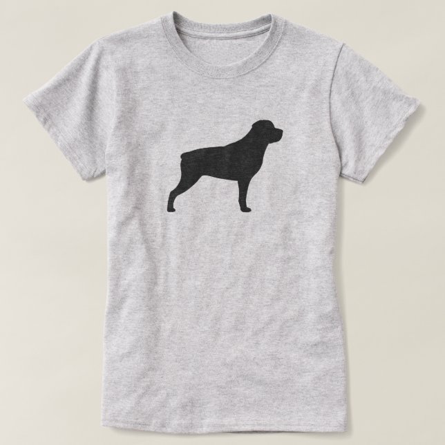 Rottweiler-Silhouette T-Shirt (Design vorne)