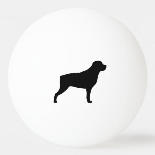 Rottweiler-Silhouette Tischtennisball