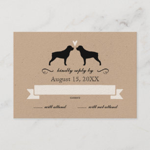 Rottweiler-Silhouetten Hochzeit Antwort UAWG