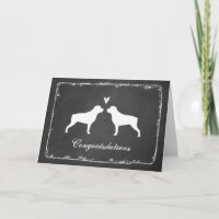Rottweiler-Silhouetten Hochzeitsglückwünsche