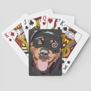Rottweiler spielende Karten Spielkarten