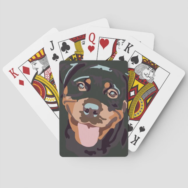 Rottweiler spielende Karten Spielkarten (Rückseite)