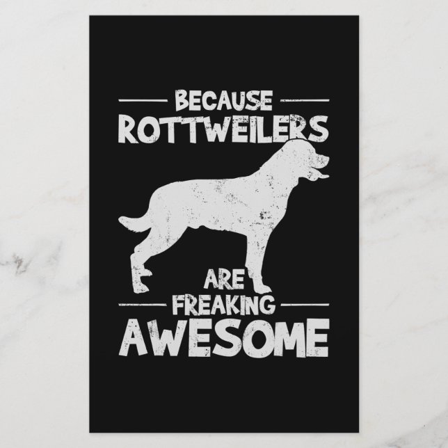 Rottweiler T - Shirt Copy Briefpapier (Vorderseite)