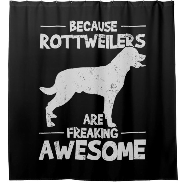 Rottweiler T - Shirt Copy Duschvorhang (Vorderseite)