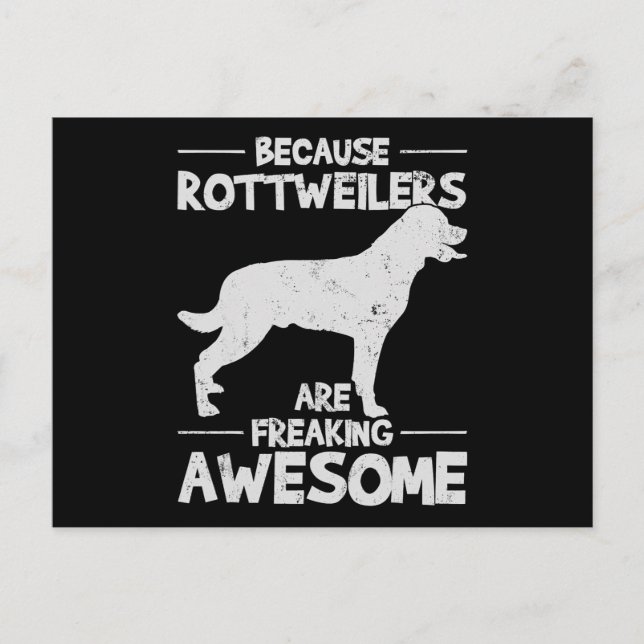 Rottweiler T - Shirt Copy Feiertagspostkarte (Vorderseite)