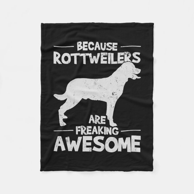Rottweiler T - Shirt Copy Fleecedecke (Vorderseite)