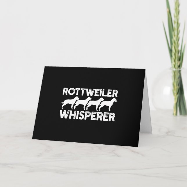 Rottweiler T - Shirt Dankeskarte (Vorderseite)