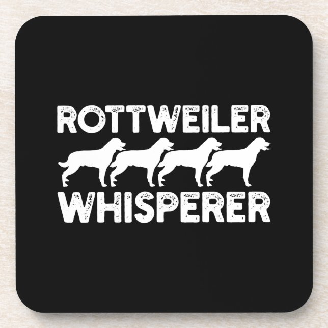 Rottweiler T - Shirt Getränkeuntersetzer (Vorderseite)