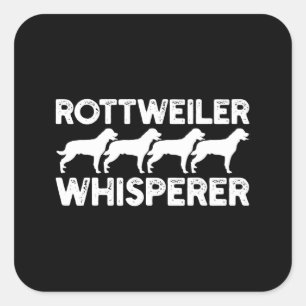 Rottweiler T - Shirt Quadratischer Aufkleber