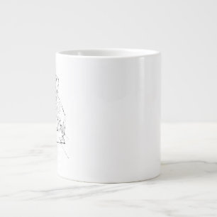 Rottweiler-Tasse – Minimalistische Kaffeetasse Jumbo-Tasse