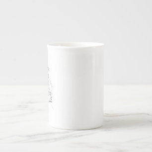 Rottweiler-Tasse – Minimalistische Kaffeetasse Prozellantasse